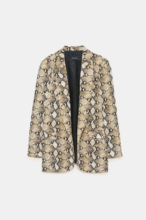 24 Snake Print Pieces To Buy Now Blazer Zara, Fall Blazer, Printed Blazer, Print Bodysuit, New Fashion Trends, Snakeskin Print, Tv Stars, Who What Wear, Blazers For Women