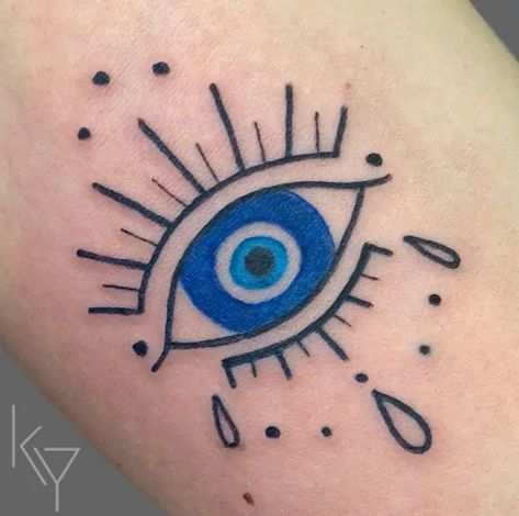 Evil Eye Tattoo Meaning, Greek Evil Eye Tattoo, Ojo Tattoo, Eye Tattoo Meaning, Best Tattoo Ideas For Men, Third Eye Tattoos, All Seeing Eye Tattoo, Tiny Bird Tattoos, Protection Tattoo