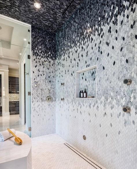 Ombré Tile, Ombre Tile, Tile Layout, Park House, Luxury Shower, Bathroom Design Decor, Divine Design, Work Design, Tile Work