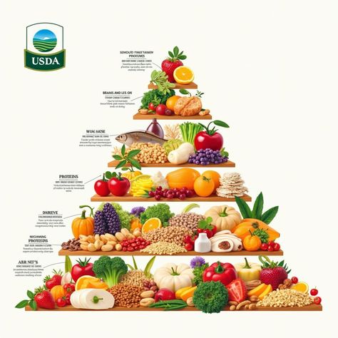 Fueling Your Body Right: Navigating the USDA Food Pyramid Vegetarian Food Pyramid, Vegan Food Pyramid, Healthy Eating Pyramid, Nutrition Plate, Dietary Guidelines, Nutrition Guidelines, Food Pyramid, Nutrition Guide, Mediterranean Diet Recipes