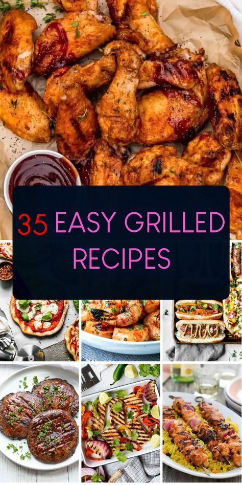 Sizzle up a delicious dinner with these quick and easy grilled recipes. Perfect for a weeknight meal or outdoor gathering. Best Grilled Food Recipes, Good Grilling Recipes, Stuff To Cook On The Grill, Foods To Grill Outside, Unique Grilling Recipes, Grill Dinner Ideas, Easy Grilled Recipes, Grill Dinners, Easy Grilling Ideas