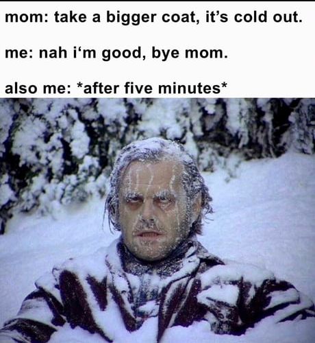 40 HILARIOUS SNOW MEMES FOR WHEN YOU’RE FREEZING YOUR BUTT OFF Cold Meme, Skiing Memes, Snow Meme, Cold Weather Memes, Weather Memes, Stop Complaining, Meme Page, The Daily Show, Gas Pumps