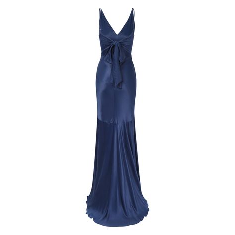 Midnight Blue Prom Dresses, Blue Open Back Dress, Bow Prom Dress, Midnight Blue Dress, Gigi Dress, Prom Dress Inspo, Blue Dress Formal, Prom Dress Inspiration, York Dress