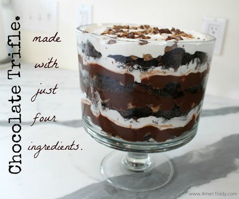 Chocolate Trifle. Chocolate Trifle Desserts, Punch Bowl Cake, Trifle Recipes, Brownie Trifle, Trifle Dish, Chocolate Trifle, Trifle Desserts, Bowl Cake, Trifle Recipe