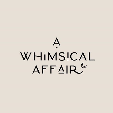 Studio A | Brand Design on Instagram: “A whimsical looking logo concept for A Whimsical Affair ✨ Which color scheme looks better? — #madebystudioA • • • • •  #graphicdesign…” Fairytale Font Typography, Art Business Logo Ideas, Logo Design Inspiration Aesthetic, Whimsical Brand Identity, Whimsical Packaging Design, Mystic Branding Design, Fantasy Branding Design, Whimsical Logo Design Inspiration, Dreamy Logo Design