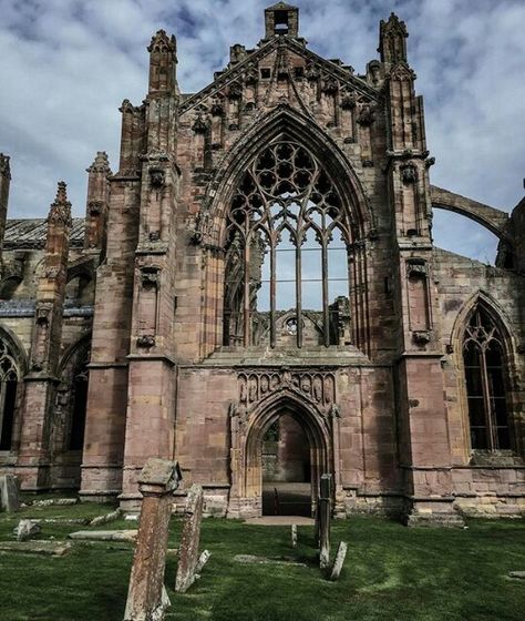 Melrose Abbey, Scotland Scotland Drawing, Melrose Abbey Scotland, Castle Of Mey Scotland, Melrose Abbey, Gorgeous Architecture, Scottish Baronial Architecture, Armadale Castle Scotland, Beautiful Scotland, Great Scot