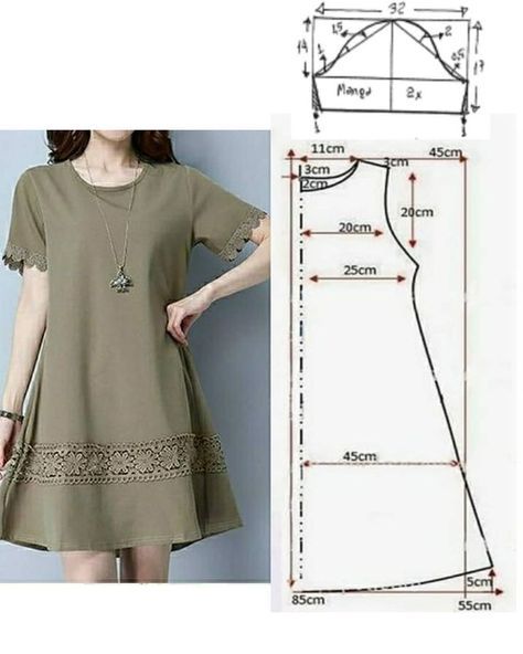 Linen Dress Pattern, Simple Dress Pattern, Dress Patterns Diy, Wrap Dress Pattern, Sewing Blouses, Girls Dress Sewing Patterns, Sewing Clothes Women, Pattern Dress Women, Sew Ins