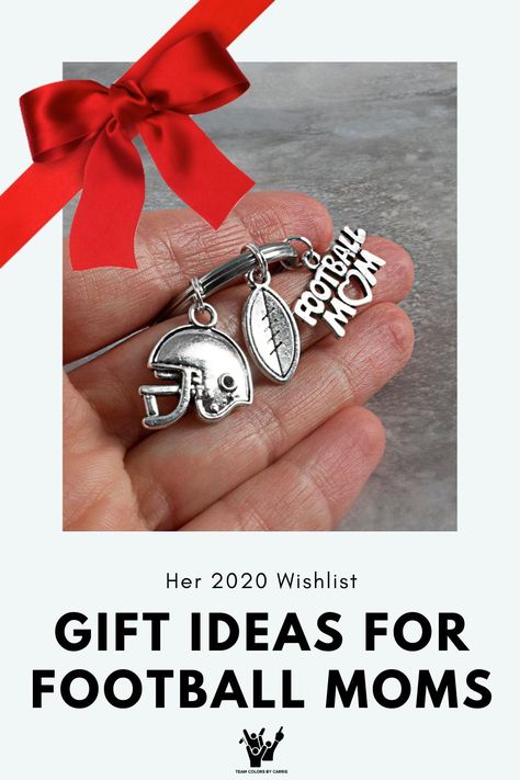 Find the perfect gift to help that football mom celebrate her favorite sport! Gifts For Team Mom Football, Football Team Mom Gift Ideas, Gift For Football Players From Cheerleaders, Football Keychain Diy, Football Mom Keychain, Team Mom Football, Rope Bracelet Men, Mom Gift Guide, Football Mom Gifts