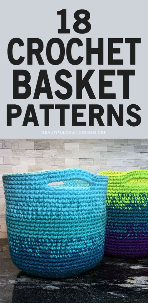 Crochet Storage Baskets Free Pattern, Crochet Storage Baskets Free, Homemaking Hacks, Diy Crochet Basket, Yarn Baskets, Easy Crochet Basket Pattern, Crochet Basket Tutorial, Crochet Fall Decor, Beau Crochet