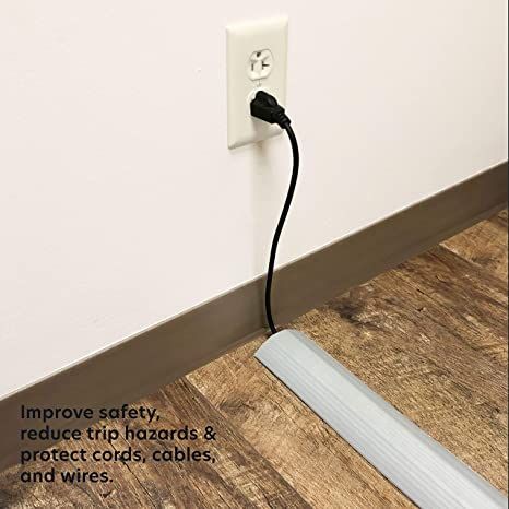 Amazon.com: Cable Man Floor Cord Cover and Cable Protector for Cable Management, 3 in. x 5 ft., Gray, 6000-G5C : Everything Else Floor Cord Cover, Ultimate Organization, Cord Protector, Hide Cables, Extension Cords, Office Area, Cable Protector, Cord Cover, Floor Protectors