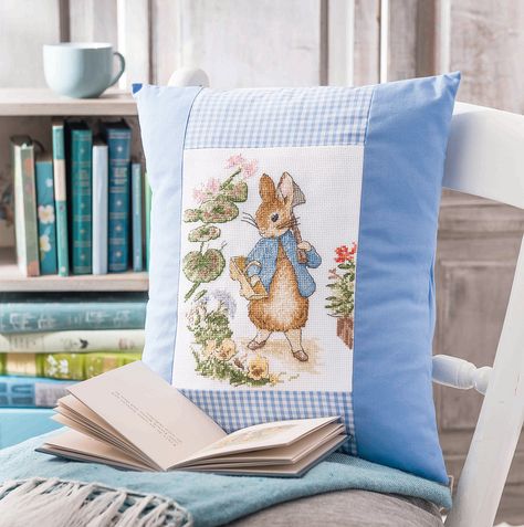 Beatrix Potter Fabric, Peter Rabbit Nursery, Fabric Wall Decor, Unique Cross Stitch, Peter Rabbit And Friends, Harry Potter Decor, Cross Stitch Pillow, Framed Cross Stitch, Beautiful Cross Stitch