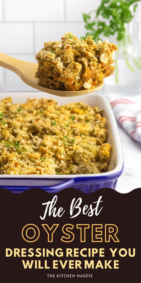 Oyster Dressing Using Stove Top Stuffing, Gluten Free Oyster Dressing, Oyster Filling, Oyster Dressing Recipes Thanksgiving, Oyster Dressing Recipes, Mexican Cabbage, Oyster Dishes, Oyster Stuffing, Beach Thanksgiving