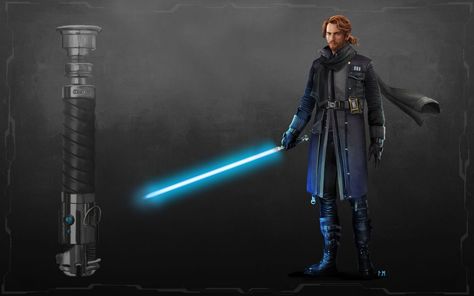 Grey Jedi Concept Art, Jedi Armor Concept, Jedi Knight Concept, Jedi Oc, Jedi Armor, D&d Star Wars, Grey Jedi, Star Wars Light, Jedi Sith