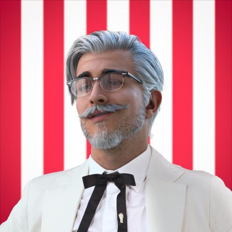 KFC pokes fun at Instagram influencers with a Colonel Sanders version | AdAge Virtual Influencer, Colonel Sanders, Sanders, Influencer, Google Search, Hair, Instagram