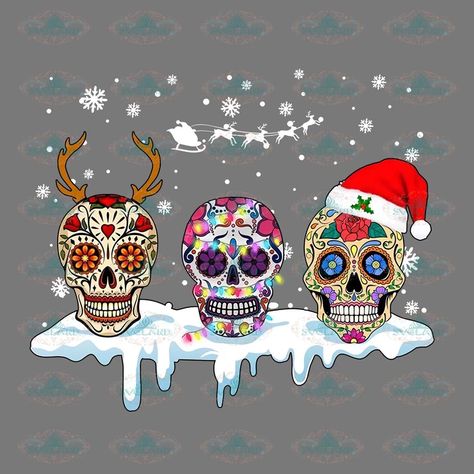 Sugar Skull Art Drawing, Faith Hope Love Tattoo, Hippie Christmas, Skull Christmas, Scary Christmas, Skeleton Drawings, Gift Png, Skull Art Drawing, Skull Png