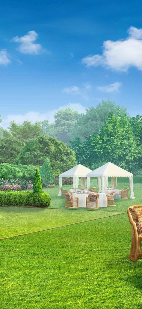 The Unexpected Heiress - Garden Party Garden Background For Editing, Blackpink Zepeto, Choices Pixelberry, Background Edit, Background Zepeto, Garden Background, Zepeto Background, Anime Backgrounds, Big Garden