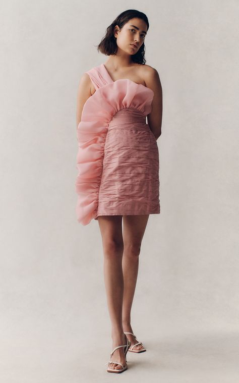 Ruffle Mini Dress, Moda Operandi, Mini Dress, Pink, Blue