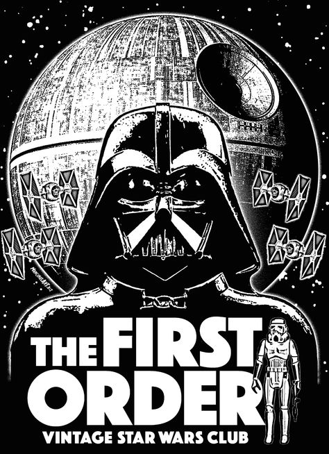 The First Order (Vintage Star Wars Collectors Club) T-Shirt concept by mancinasART! Shirts and stickers at Gonkdroid.com ‪#‎StarWars‬ ‪#‎VintageStarWars‬ ‪#‎StarWarsToys‬ ‪#‎VintageStarWarsToys‬ ‪#‎Kenner‬ ‪#‎DarthVader‬ ‪#‎TieFighter‬ ‪#‎Stormtrooper‬ ‪#‎DeathStar‬ ‪#‎ActionFigures‬ ‪#‎TheFirstOrder‬ #mancinas #mancinasART Darth Vader Poster, Shirt Concept, Action Films, Fallout Fan Art, Stars Wars, Star Wars Film, The Force Is Strong, Wall Drawing, Star Wars Artwork