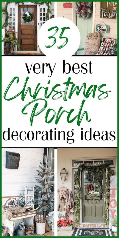 Arizona Christmas Decor, Bench Decorating Ideas Outdoor For Christmas, Trees On Front Porch Christmas, Outdoor Christmas Ideas Porch, Front Porch Christmas Decor Ideas Double Doors, Farmhouse Christmas Decor Porch, How To Decorate A Small Porch For Christmas, Mud Room Christmas Decor Ideas, Christmas Front Porch Decor Simple