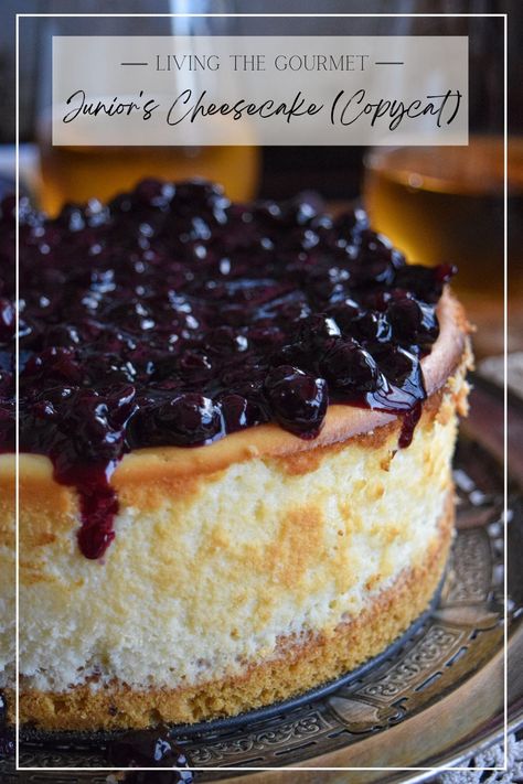 Our copycat Junior's Cheesecake recipe bakes up rich, moist, and creamy with a buttery and sweet crust bursting with lemon and vanilla! Moist Cheesecake Recipe, Jr Cheesecake Recipe, Juniors Cheesecake, Baked Cheesecake Recipe, Cheesecake Recipe, Cheesecake Recipes, Home Cooking, Family Meals, Baking Recipes