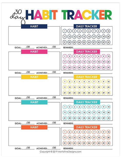 The best way to create a habit is to track your progress daily, weekly and monthly. By writing it down, you keep yourself accountable. Use the free printable Habit Tracker to make your habit stick. #habittracker #habittrackerideas #habittrackerprintable #freeprintablehabittracker Free Printable Habit Tracker, Printable Habit Tracker, Habit Tracker Bullet Journal, Tracker Free, Habit Tracker Printable, Habit Tracking, Habit Trackers, Trying Something New, Goal Tracker