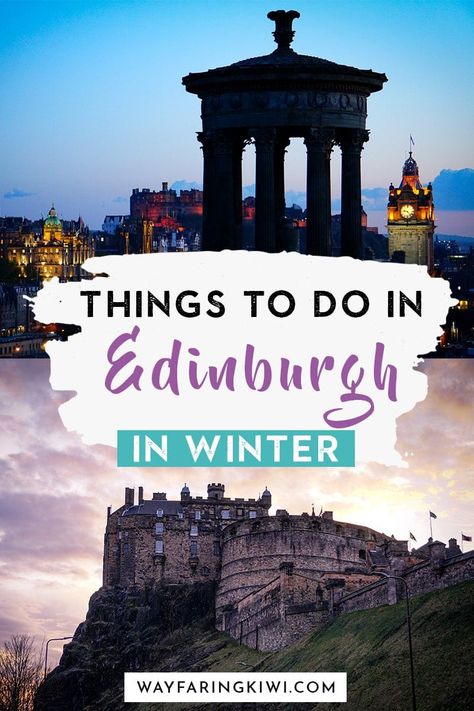 Visiting Edinburgh in winter? Make sure you don't miss out on some of my favourite Edinburgh winter activities! Remember to save this to your travel board for later. Edinburgh Scotland winter | Edinburgh Scotland things to do in winter | Things to do in Edinburgh | Edinburgh Scotland photography winter | Edinburgh in December | Edinburgh in January | Edinburgh in February | Edinburgh Christmas markets | Edinburgh Hogmanay | winter in Scotland | winter in Edinburgh Edinburgh Winter, Uk Adventure, Things To Do In Edinburgh, Scotland Travel Guide, Edinburgh Travel, European Trip, Visit Edinburgh, Winter Travel Destinations, United Kingdom Travel