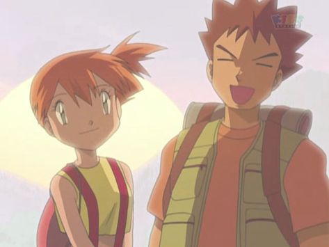 Screenshot from Pokemon (Original Series), fifth season Master Quest. #pokemon #masterquest #johto #anime #animation #misty #kasumi #brock #screenshot #japan #affiliatelink Pokémon Cartoon, Ash Misty Brock, Ash Misty And Brock, Misty And Brock, Pokemon Misty, Ash Misty, Misty From Pokemon, Pokemon Themed Party, Pokemon Aesthetic