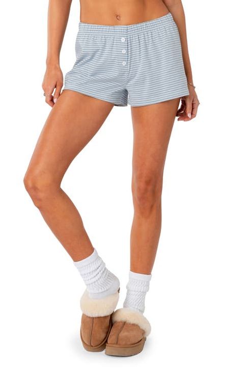 Shop Edikted Online | Nordstrom Cute Pajama Sets, Low Rise Shorts, Cute Pajamas, Swimwear Dress, Loungewear Shorts, Pajama Shorts, Dream Clothes, S Models, Cotton Shorts