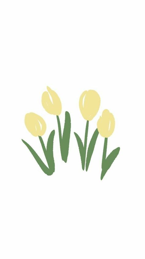 Yellow Tulips Wallpaper, Yellow Flowers Drawing, Acid Wallpaper, Pinterest Flowers, Tulips Wallpaper, Pin Icon, Flowers Drawing, Yellow Tulips, Iphone Background Wallpaper