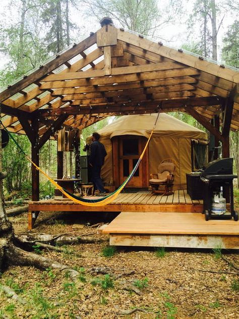 Off Grid Yurt Living, Yurt Design Ideas, Yurt Homestead, Clear Roofing, Yurt Life, Yurt Interior, Yurt Home, Yurt Living, Door Making