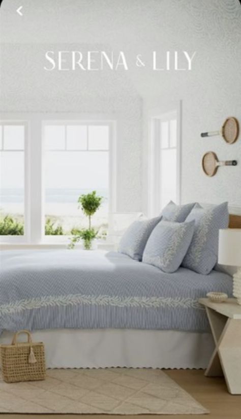 Goose Down Pillows, Summer Bedroom, Linen Sheet Sets, Room Ideas Aesthetic, Beach Bedroom, Cottage Ideas, Serena And Lily, White Cottage, Serena & Lily