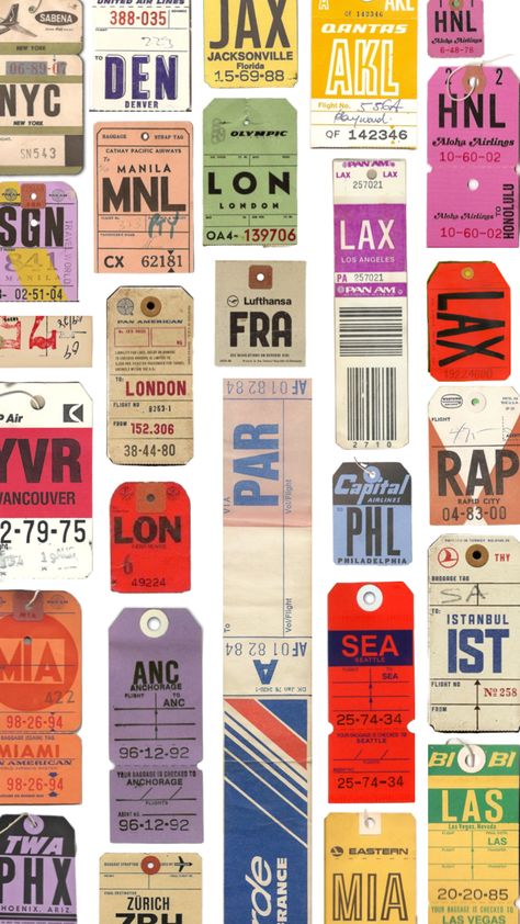 #vintage #luggage #tags Luggage Tag Designs, Vintage Luggage Tags, Vintage Ticket, Luggage Stickers, Ticket Design, Vintage Airlines, Vintage Luggage, Travel Stickers, Tag Design