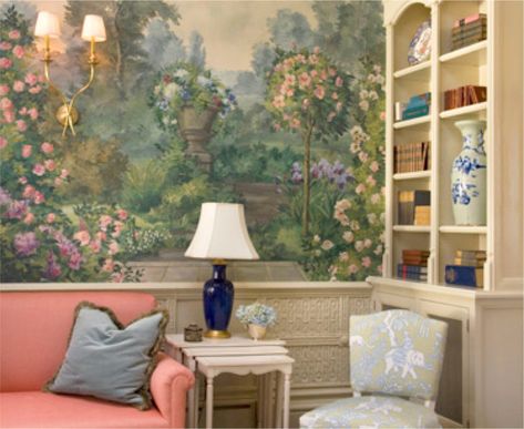 The College Club of Boston | Susan Harter, College Club, Interior Design Colleges, Custom Murals, Design Apartment, House Inspo, Of Wallpaper, My Dream Home, Future House