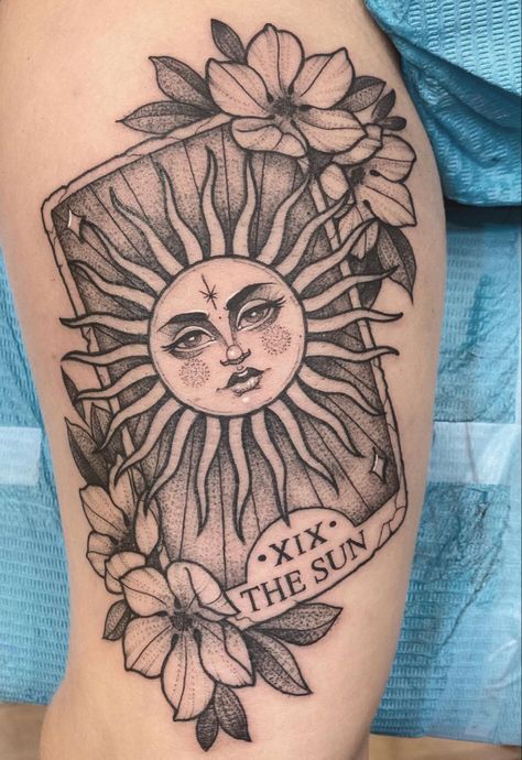 Tarot Card Sun Tattoo, Temperance Reversed, False Accusations, Maching Tattoos, Moon Sun Tattoo, Tarot Tattoo, Tarot Card Tattoo, Card Tattoo Designs, Bestie Tattoo