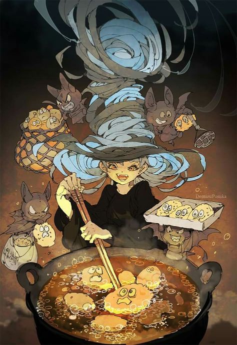 Baba Jaga, Art Mignon, Witch Art, Art Et Illustration, Dessin Adorable, 판타지 아트, Art Anime, Halloween Art, Pretty Art