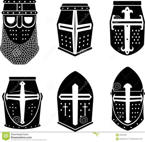 Crusader Warrior Great Helm Stock Vector - Image: 55381808 Heide Knight, Templar Knight Tattoo, Great Helm, Knight Crusader, Crusader Helmet, Temple Knights, Knight On Horse, Crusader Cross, Helmet Tattoo