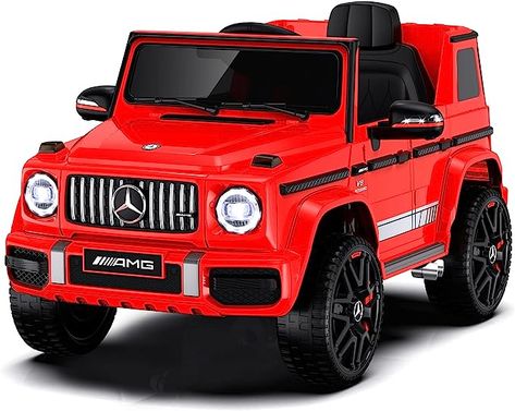 Why not a Benz for my kid since I can't afford one ANPABO 24V 4WD Licensed Mercedes-Benz G63 Kids Car, 4WD/2WD Switchable, Ride on Car w/Parent Remote Control, Music Player & LED Headlight, Battery Indicator, Ideal Electric Car for Kids 3+ #ad As an Amazon Associate I earn from qualifying purchases. Mercedes Benz G63, Riding Toys, Mercedes Benz Cars, All-terrain Vehicles, Sport Seats, Benz Car, Mercedes Benz Amg, G Wagon, Red Car