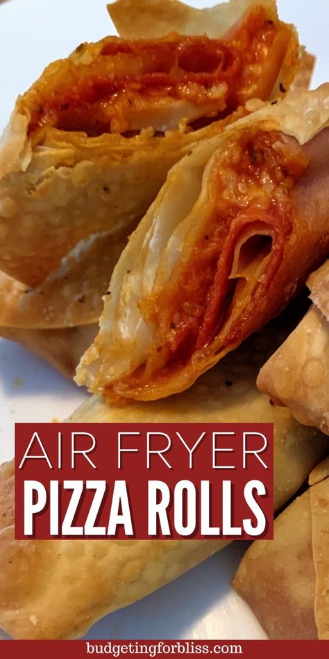 Air Fryer Pepperoni, Pizza Logs, Air Fryer Pizza Rolls, Pizza Egg Rolls, Quick Appetizer Recipes, Pizza Craving, Grilled Dinner Recipes, Air Fryer Pizza, Late Night Pizza