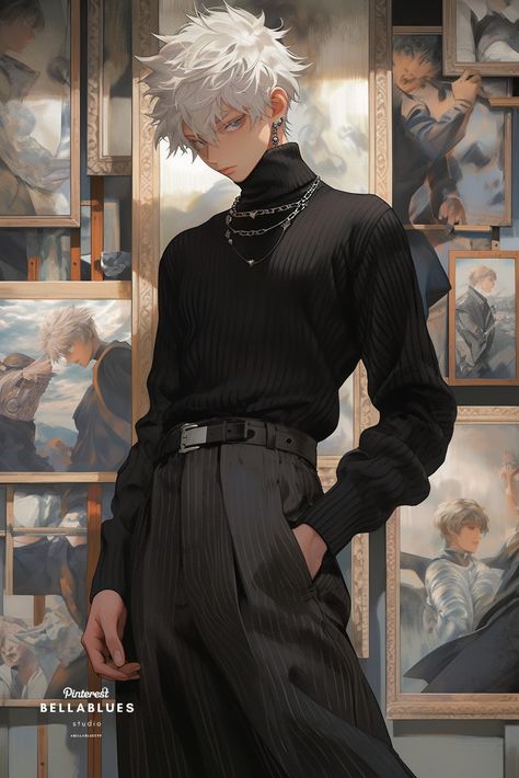 #ChicAndCozy #TurtleneckFashion #AnimeInspiration #FashionInAnime #AnimeOutfitIdeas Description: Discover the chic and cozy turtleneck fashion trend showcased in various anime characters. Turtleneck Outfit Drawing, Drawing Turtlenecks, Turtleneck Reference Drawing, Anime Guy Fashion, Guys In Turtlenecks, Turtle Neck Outfit Drawing, Turtle Neck Reference, Anime Guy Clothes, Male Turtleneck Outfit