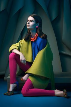 Colorful Fashion Photography, Colorful Clothing, Pop Art Fashion, Creative Fashion Photography, High Fashion Women, Female Model, Fashion Poster, Fashion Photoshoot, Art Photo