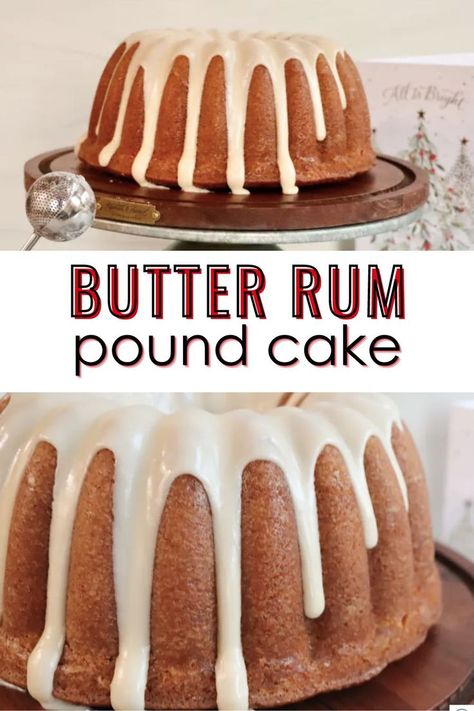 This recipe, as written, has an unbelievably amazing rum flavor, which is balanced extremely well with a luscious butteriness that you have to experience to understand in order to believe. While the cake batter is, of course, the leading lady in this cake, the butter rum simple syrup is a proverbial force to be reckoned with as a costar. And the glaze? THE GLAZE? Rum Cake Recipe From Scratch, Bacardi Rum Cake Recipe, Infused Sweets, Rum Pound Cake, Rum Cake From Scratch, Rum Syrup, Bacardi Rum Cake, Butter Syrup, Rum Butter