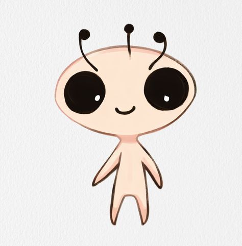 Drawing Ideas Alien, Alien Head Drawing, Head Drawing Ideas, Alien Drawing Ideas, Cute Alien Drawing, Aliens Drawing, Alien Reference, Cartoon Drawing Easy, Alien Cute