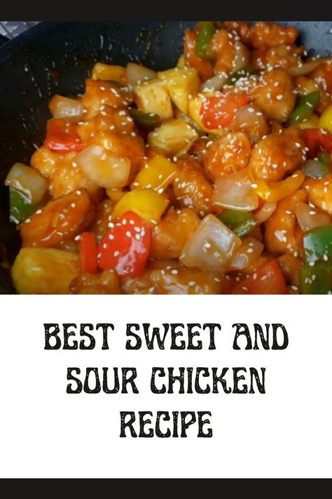 Red Yellow Pepper Recipe, Orange Pepper Recipes, Sweet Chicken Recipe, Yellow Pepper Recipes, Sweet Chicken Recipes, Sweet And Sour Chicken Recipe, Dinner Menu Planning, Sour Chicken Recipe, Sweet And Sour Chicken