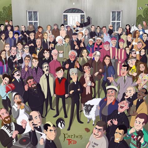 @todayfm shared a photo on Instagram: “Absolutely LOVE this! 🇮🇪 Father Ted ❤️ A Cork illustrator, Don Carey, has created this #FatherTed tribute with all your favourite…” • Oct 6, 2020 at 5:10pm UTC 3rd Rock From The Sun, Vicar Of Dibley, Beatles Funny, Santa Clarita Diet, Father Ted, Whose Line, Animation References, Bo Burnham, Old New York