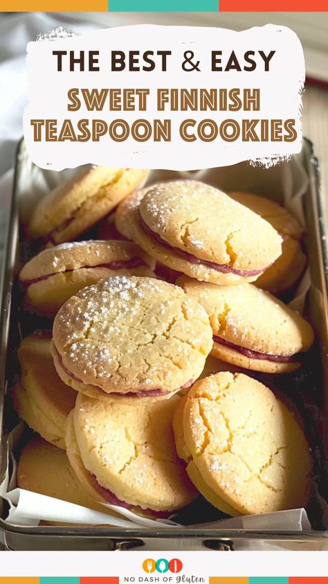 Sweet Finnish Teaspoon Cookies Finnish Recipes Desserts, Finnish Christmas Cookies, Finnish Cookies, Finnish Desserts, Tea Cookies Recipe, Finnish Food, Spoon Cookies, Finnish Recipes, Dessert Smoothie