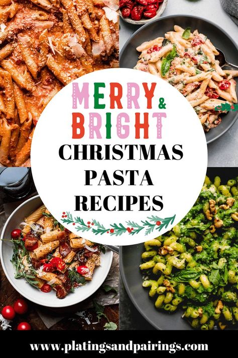 Ditch the standard ham or prime rib for the holidays and serve up one of these delicious Christmas pasta recipes instead!From manicotti, to pasta alla vodka, and more! // pasta recipes for christmas dinner Christmas Noodles Recipe, New Years Eve Pasta Dishes, Pasta Dish For Christmas, Christmas Dinner Pasta Ideas, Family Style Pasta Dishes, Pasta Salad Christmas, Lasagna For Christmas Dinner, Pasta Dishes For Christmas Dinner, Christmas Eve Pasta Dishes