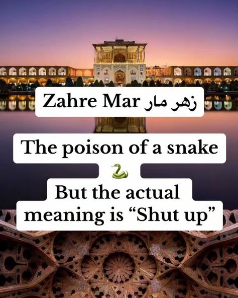 The Persian language 🤣🤣🤣🤣 Repost from @persian • Persian phrases that don’t exist in English. Do you know any others? 😁😍 (swipe 👉) Persian Phrases, Learn Persian, Persian Language, Slang Words, Shut Up, Vocabulary, Did You Know, Persian, Meant To Be