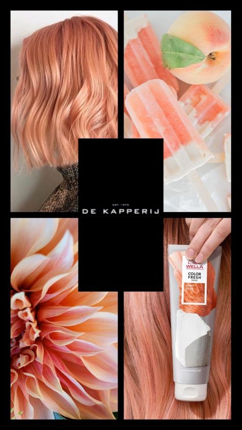 Peach Blonde Hair, Peach Blonde, Maria Nila Colour Refresh, Outfit Capsule, Winter Blonde Hair, Peach Hair Colors, Maria Nila, Hair Color Rose Gold, Peach Hair