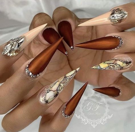 Stiletto Nail Art, Stiletto Nails Designs, Makijaż Smokey Eye, Nail Swag, Glam Nails, Beautiful Nail Designs, Acrylic Nail Art, Luxury Nails, Bling Nails