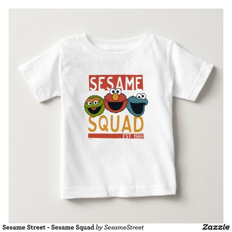 Elmo And Cookie Monster, Sesame Street Birthday Party, Oscar The Grouch, Sesame Street Birthday, Funny Outfits, Toddler Fun, Latest T Shirt, Baby T Shirt, Baby Shirts